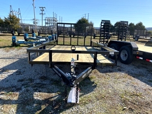 Utility Trailer Tandem By Gator 14ft Utility Trailer Tandem By Gator 14ft. Dual Axle trailer with treated wood floor, powder coat finish, and spring assisted tailgate. 